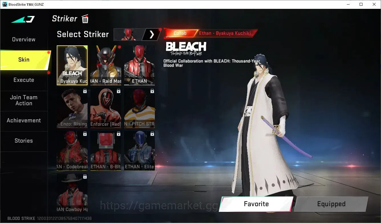 Blood Strike Accounts Collab Skin ASIA|ETERNAL Desert Eagle Scorpius| 2 Limited AR97 and RPK| 4 Collab TR and 7DS |4 6