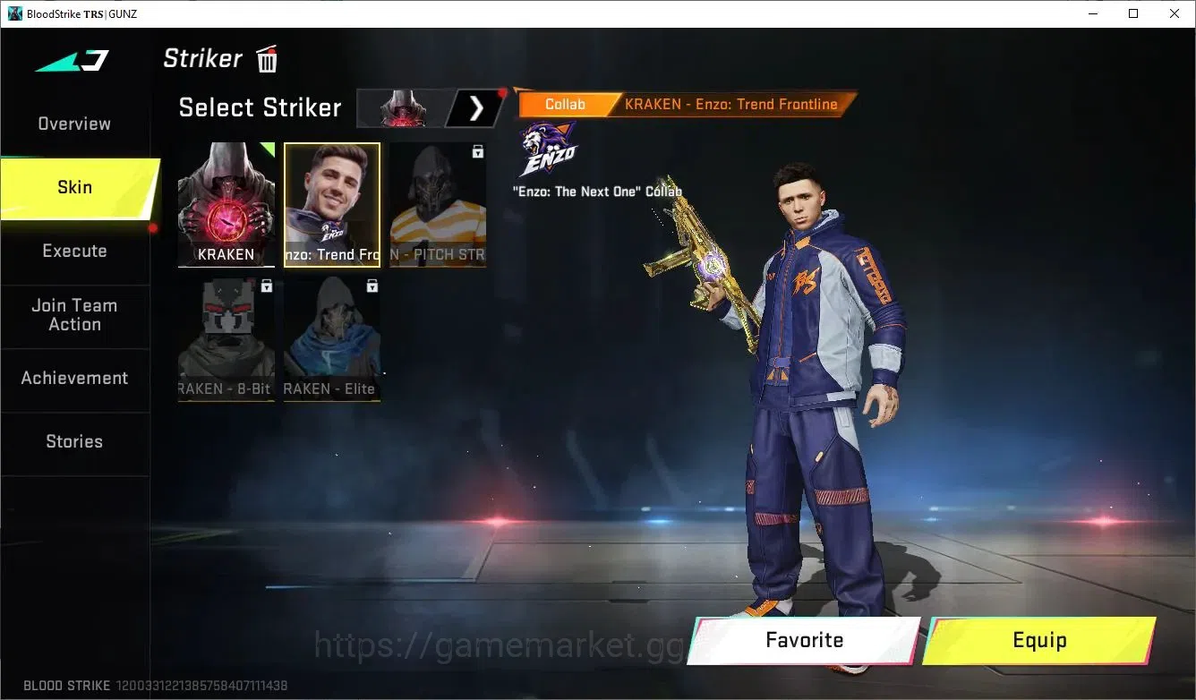 Blood Strike Accounts Collab Skin ASIA|ETERNAL Desert Eagle Scorpius| 2 Limited AR97 and RPK| 4 Collab TR and 7DS |4 8