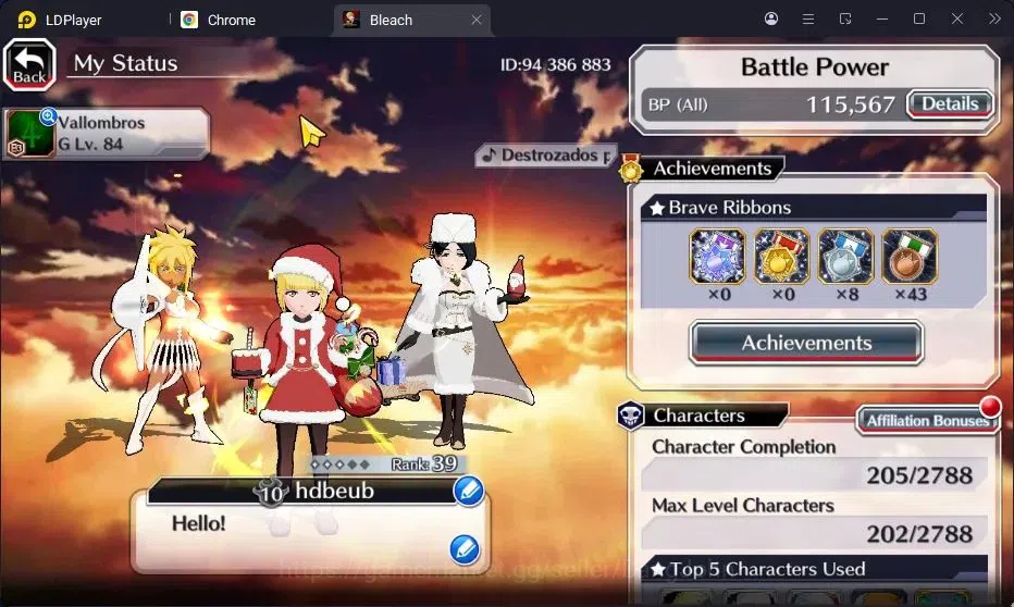 Buy Bleach: Brave Souls Accounts - Global | 115K BP+10K Orb