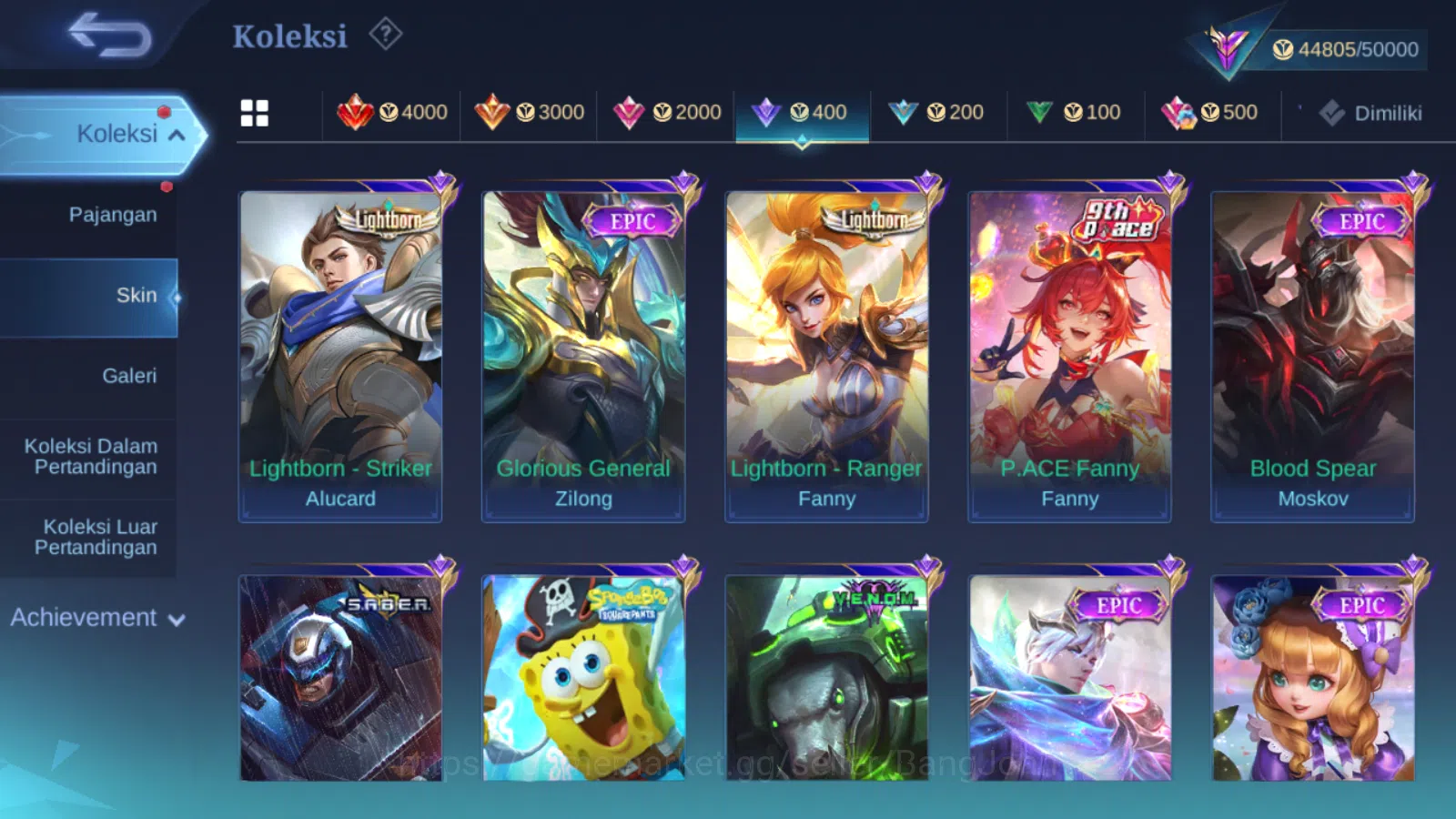 Mobile Legends: Bang Bang Accounts Others Hero 131 | skin 228 | sanrio floryn | lightborn fanny | lightborn alucard | 9th 15