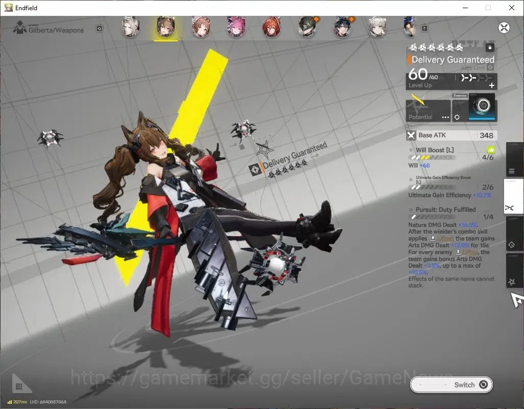 Arknights: Endfield Accounts NA/EU|Lv50|5SSR(2Limited)+5(*6WEP)|[Gilbertap1+Sig image 3