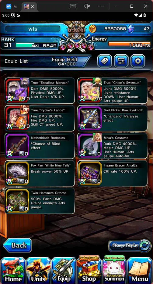 Grand Summoners Accounts GLOBAL|13 Ascend|Summer Miyu,Kirisame,Menas,WH Fen image 4