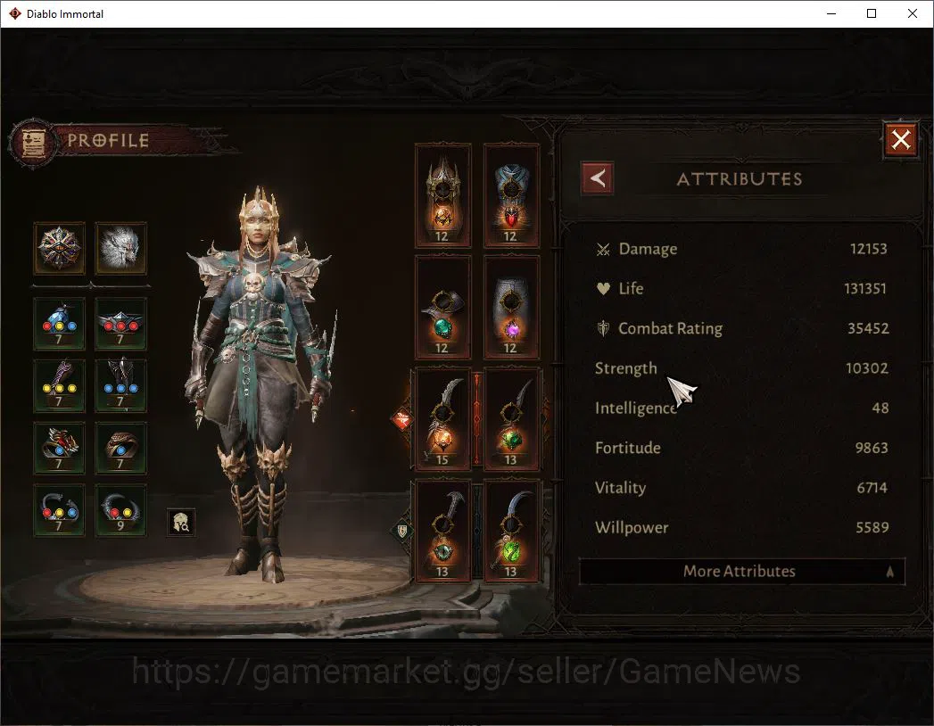 Diablo Immortal Accounts SEA-Izual|Lv60(622)|Tempest|35k Cr|Reso 510|Parago image 3