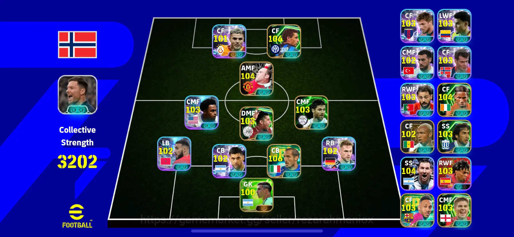 eFootball Accounts Legends & Iconic Players ovr 3202 • epic baggio • epic bonucci • showtime icardi 1