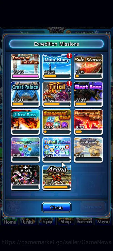 Grand Summoners Accounts Global|Rank 78|Starter|11 Ascend|UP RoyTW,Summer M image 15