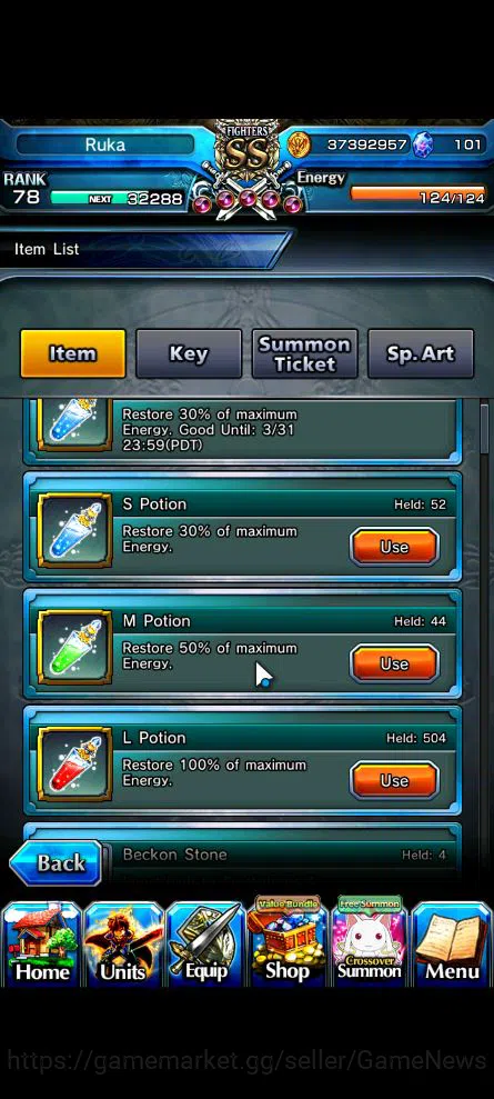 Grand Summoners Accounts Global|Rank 78|Starter|11 Ascend|UP RoyTW,Summer M image 2