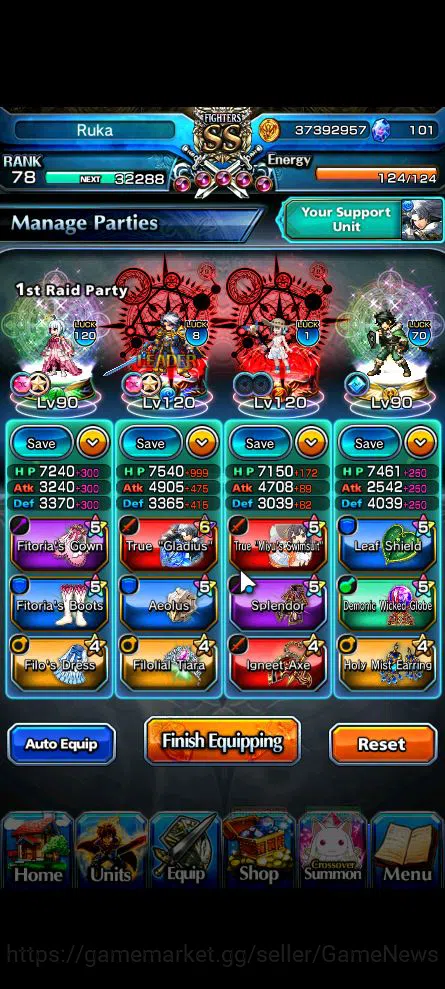 Grand Summoners Accounts Global|Rank 78|Starter|11 Ascend|UP RoyTW,Summer M image 3