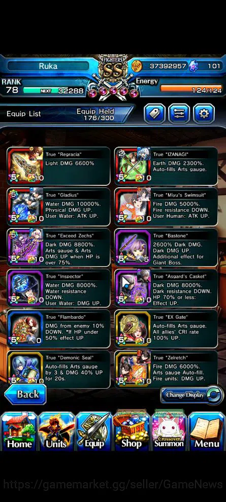 Grand Summoners Accounts Global|Rank 78|Starter|11 Ascend|UP RoyTW,Summer M image 5