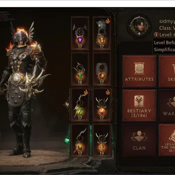 Diablo Immortal Accounts High-End NA - High Heavens|60(664) Warlock - Slinger|CR 40122|Reso 420|Inverno IV|Myrrjen Lv30