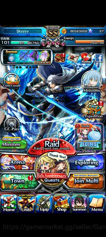 Grand Summoners Accounts Global|Rank 101|18 Ascend|[Roy,Inumuta,Emiya,Hazuk image 1