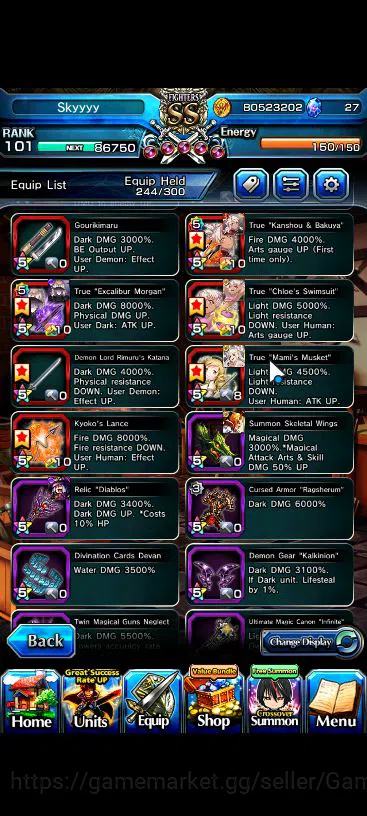 Grand Summoners Accounts Global|Rank 101|18 Ascend|[Roy,Inumuta,Emiya,Hazuk image 10