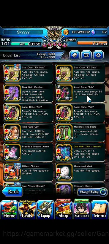 Grand Summoners Accounts Global|Rank 101|18 Ascend|[Roy,Inumuta,Emiya,Hazuk image 18