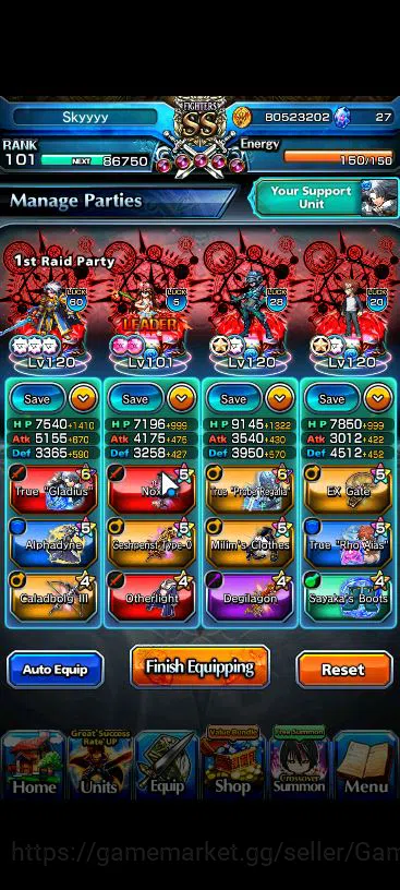 Grand Summoners Accounts Global|Rank 101|18 Ascend|[Roy,Inumuta,Emiya,Hazuk image 3