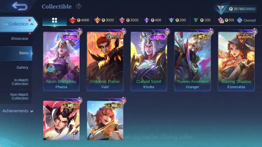 Mobile Legends: Bang Bang Accounts Global|Skin 134|Expert|KOF Karina|PRIME Beatrix|Ch image 13