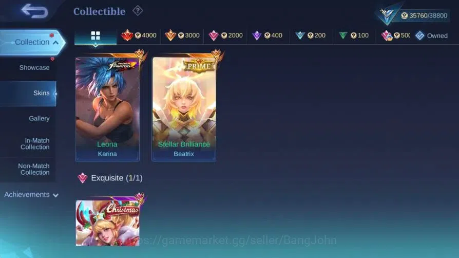 Mobile Legends: Bang Bang Accounts Global|Skin 134|Expert|KOF Karina|PRIME Beatrix|Ch image 16