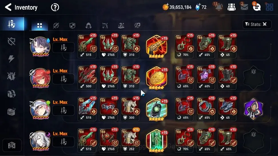 Epic Seven Accounts High-End GLOBAL Verif|14 ML(WOTM Tenebria,LC Bellona,RueleLight,etc)+AB Fumyr,Estelle,Rinak,Etc|Theater 17