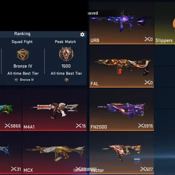 Blood Strike Accounts Others ASIA|2 ETERNAL: INP-9 Golden Elegy Lv2,MP7 Tidesong Lv5 |1LIMIT:MCX|1AOT|4 ULTRA Guns|6 Ultra