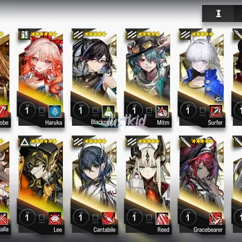 Arknights Accounts Starter ARKNIGHTS GLOBAL STARTER 8*6 , HARUKA,LEMUEN,EYJA,SILVERASH,SIEGE,SARIA,CEOBE,LEE