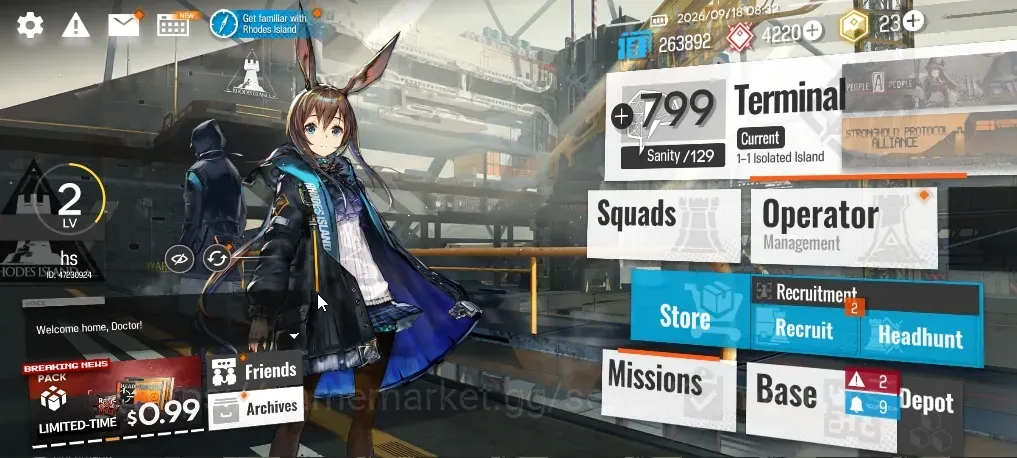 Arknights Accounts Starter Fresh Starter Lvl 2|52 Operator|2 Limited Wang & SilverAsh Reignfrost|Birthday Unset|Terminal 1