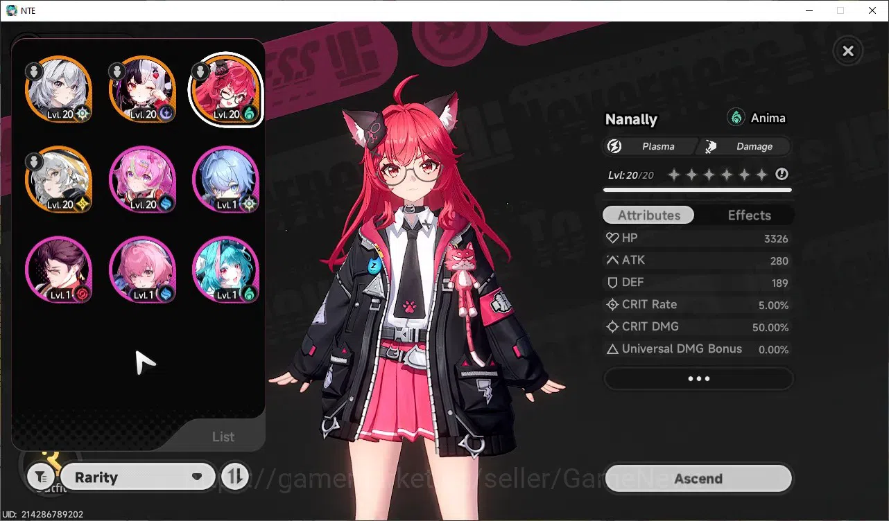 Neverness to Everness Accounts GLOBAL America|HL 7|3 SSR(Lacrimosa,Nanaly,Hathor) image 2