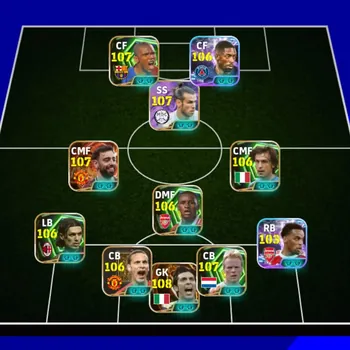 eFootball Accounts High-End Max power 3287 Dembele x bale x Eto'o x Viera Angkor x Buffon x Pirlo x Diego Forlan