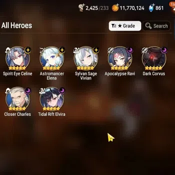 Epic Seven Accounts High-End GLOBAL UnVerif|NewEra|7 ML(Tidal Elvira,SE Celine,Asto Elena,etc)+Hecate,Setsuka,Etc|Abys F