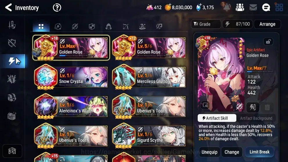 Epic Seven Accounts High-End Global UnVerif|NewEra|13 ML(LOT Scales,RnL,Zio,Belian,BW Iseria,etc)+Estelle,Setsuka,TA 17
