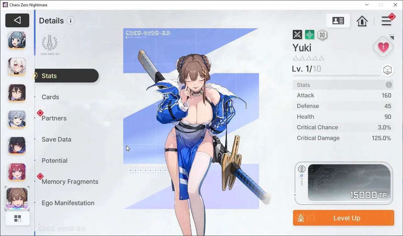 Chaos Zero Nightmare Accounts Global Lv.50| 7 SSR Tenebria, Heidemarie, Yuki, Ch image 12