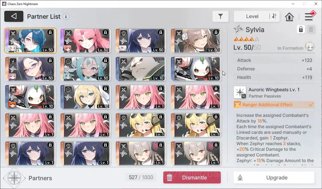 Chaos Zero Nightmare Accounts Global Lv.50| 7 SSR Tenebria, Heidemarie, Yuki, Ch image 13