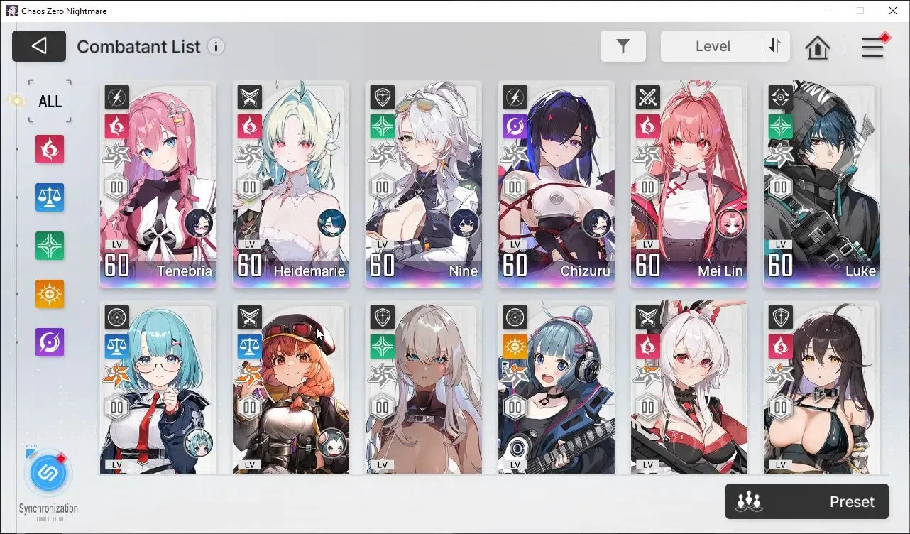 Chaos Zero Nightmare Accounts Global Lv.50| 7 SSR Tenebria, Heidemarie, Yuki, Ch image 4