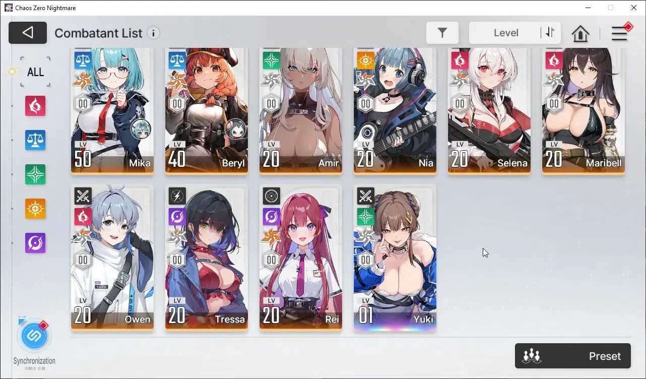 Chaos Zero Nightmare Accounts Global Lv.50| 7 SSR Tenebria, Heidemarie, Yuki, Ch image 5