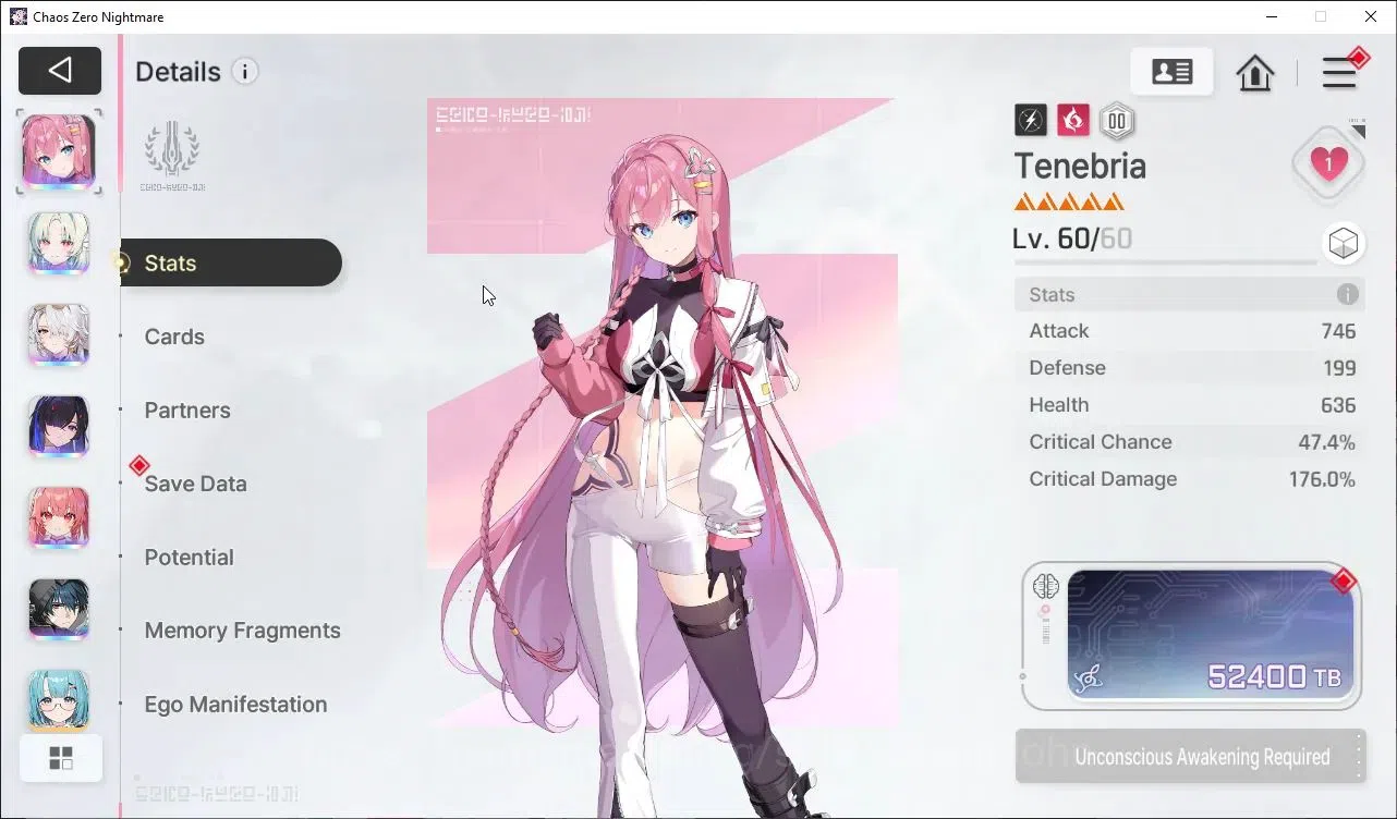Chaos Zero Nightmare Accounts Global Lv.50| 7 SSR Tenebria, Heidemarie, Yuki, Ch image 6