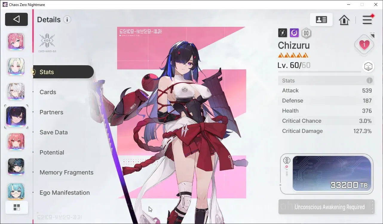 Chaos Zero Nightmare Accounts Global Lv.50| 7 SSR Tenebria, Heidemarie, Yuki, Ch image 9