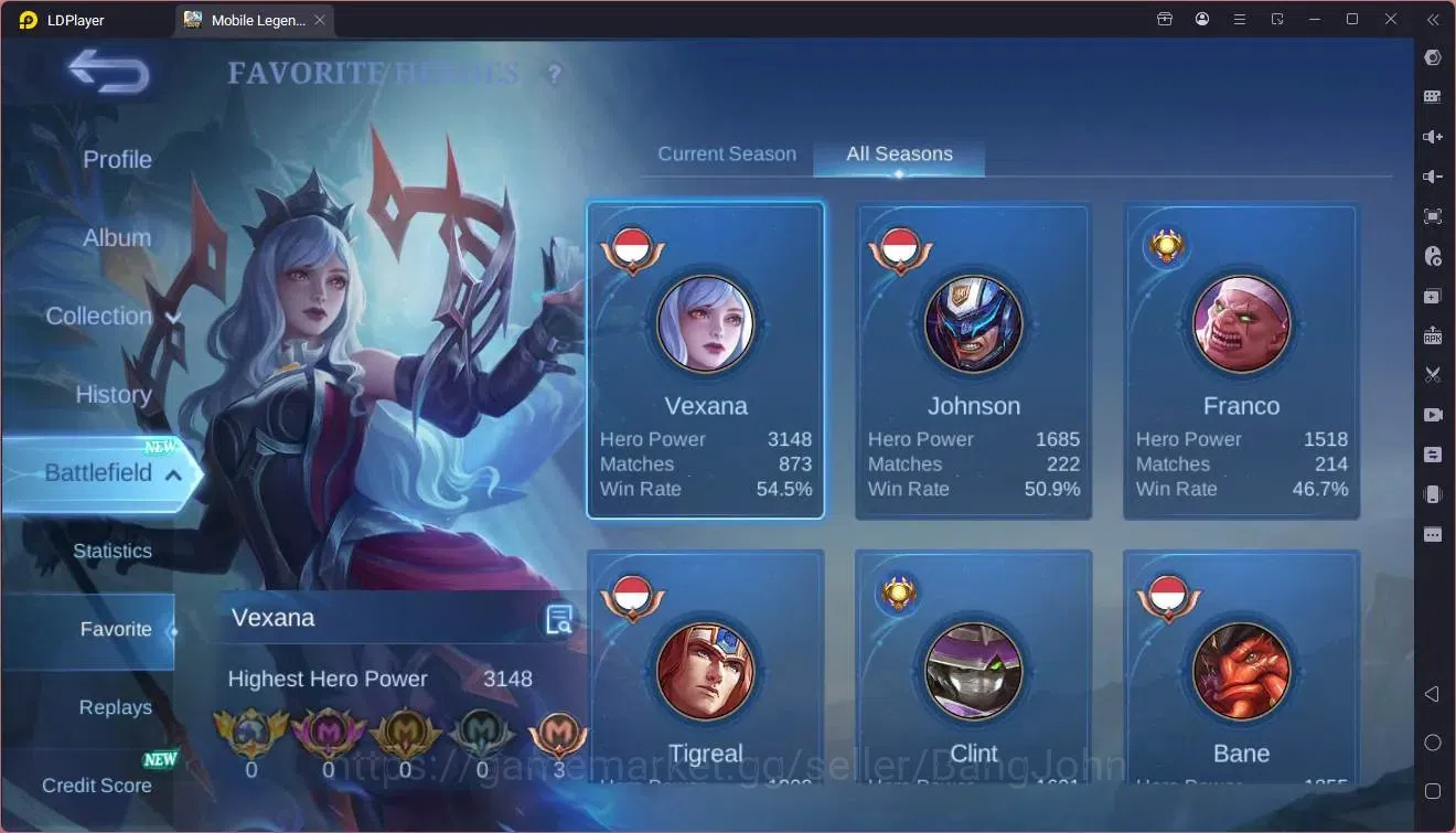 Mobile Legends: Bang Bang Accounts Global|Hero 74|Skin 99|Expert|CC Natalia|Naruto Va image 18