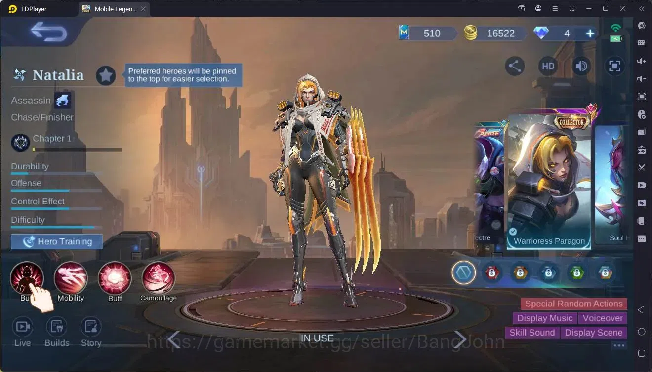 Mobile Legends: Bang Bang Accounts Global|Hero 74|Skin 99|Expert|CC Natalia|Naruto Va image 9