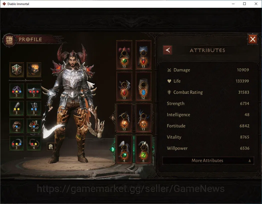 Diablo Immortal Accounts Mid-Tier SEA - Izual|Lv60(342)|Demon Hunter|31K CR|Reso 480| Paragon Maledictor|Inferno I|Hell Lv 4