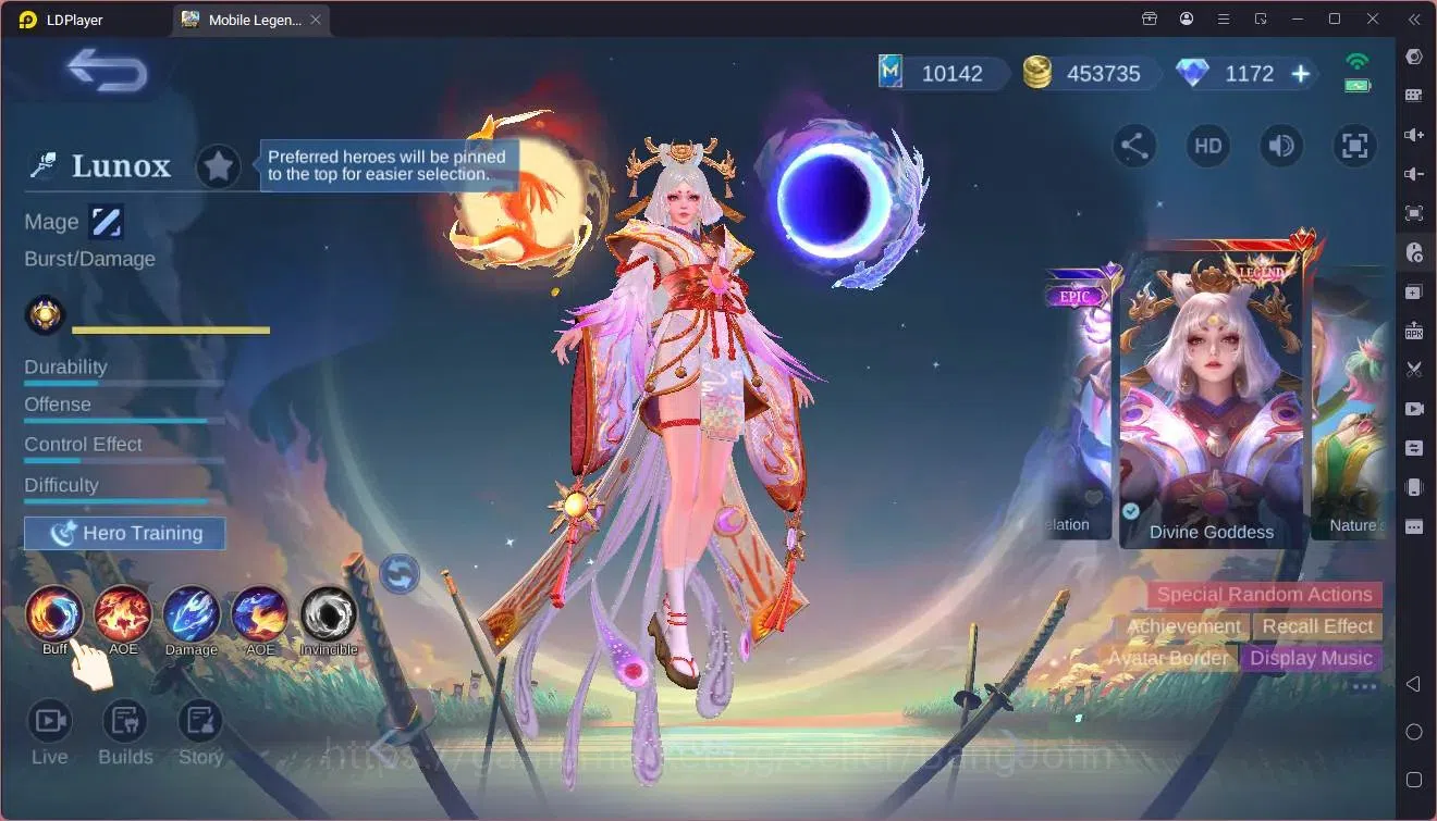 Mobile Legends: Bang Bang Accounts Global|Hero 132 Skin 446|Mega|Legend Layla,Lunox,M image 15