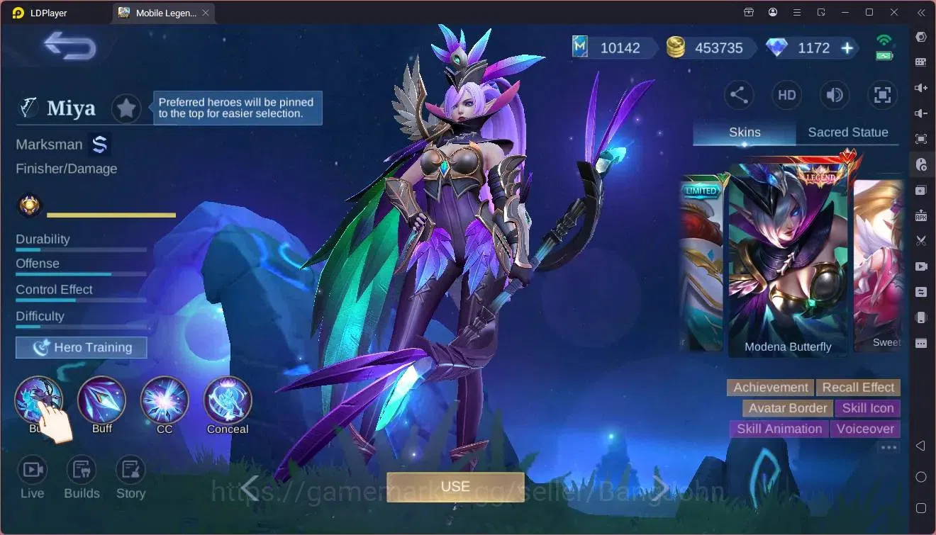 Mobile Legends: Bang Bang Accounts Global|Hero 132 Skin 446|Mega|Legend Layla,Lunox,M image 16