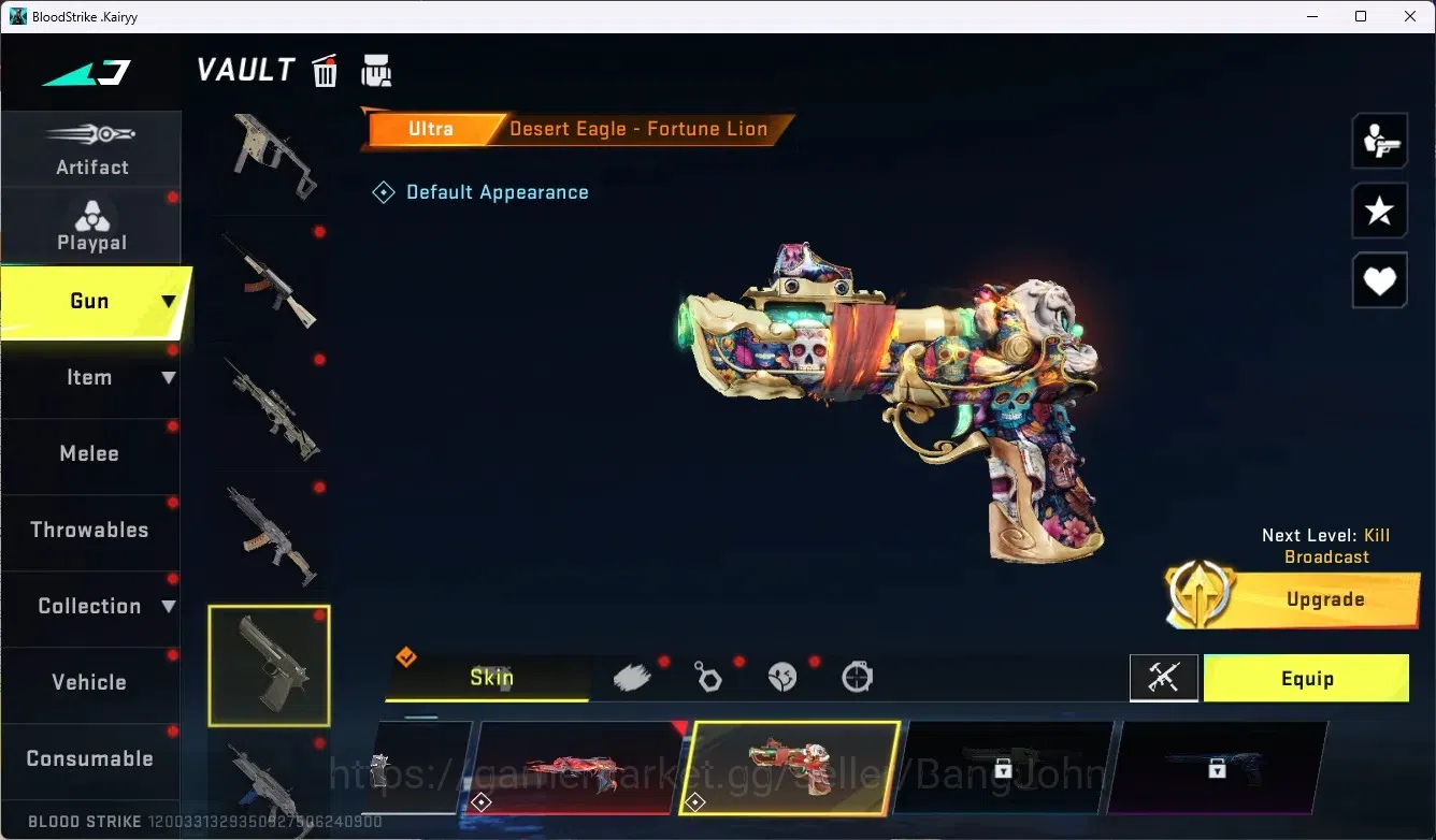 Blood Strike Accounts ASIA|1 Eternal Gun Desert Eagle|5 Collab Gun[7DS/T image 6