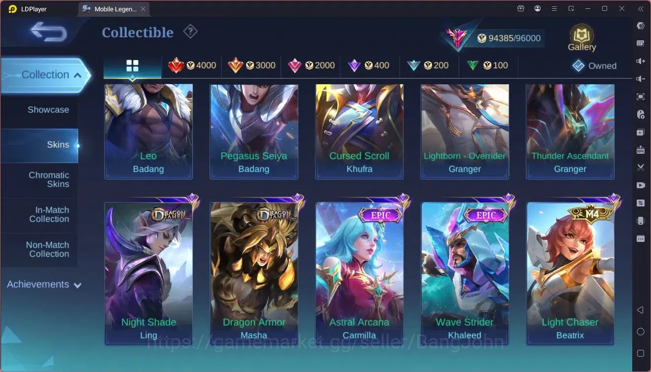 Mobile Legends: Bang Bang Accounts Global|Hero 132|Skin 377|Exalted|Legend Franco|Pri image 19
