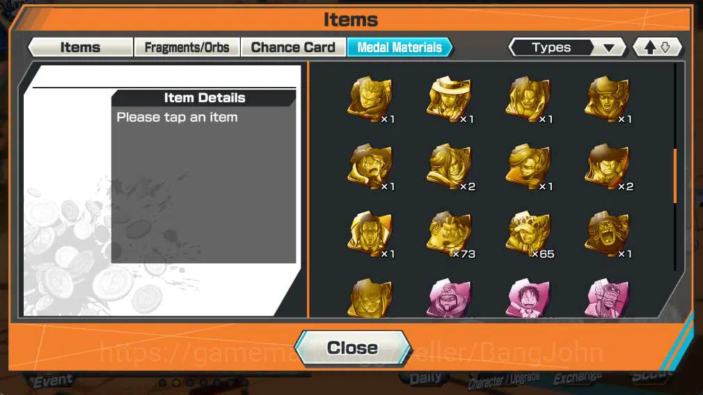 One Piece Bounty Rush Accounts Others GLOBAL | EX2| trafalgal law, seraphim snake, many medal material check SS OPBR250B 12