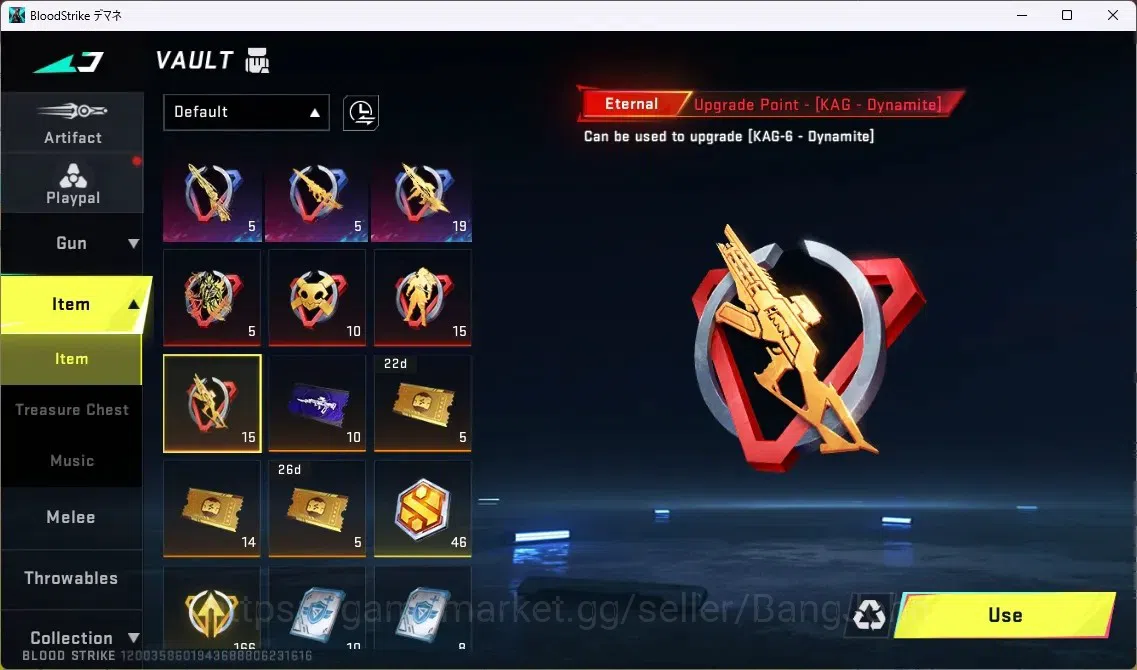 Blood Strike Accounts ASIA | 1 ETERNAL: KAG-6 - Dynamite|4 ULTRA MELEE|5 image 8