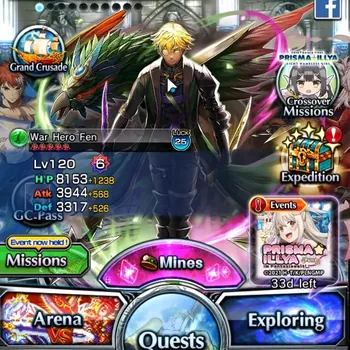 Grand Summoners Accounts End-Game Global|Rank 63|23 Ascend 24 TW (S Miyu,S Emiya,Chloe,Sung Jinwoo,Youmu K)+TW S