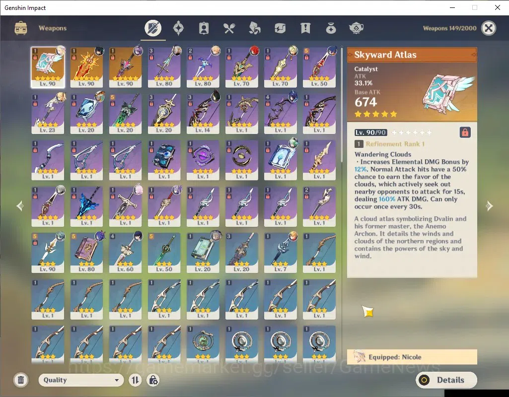Genshin Impact Accounts ASIA|AR 55|4 Limited + 3 (*5 Weapon)| Durin + Sign image 4