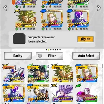 Dragon Ball Legends Accounts High-End Android|Lv.155|6.8M Total Power|153 CC|2 LR|4 UL|LR Broly: Fury,SSGSS Kaioken Goku|UL