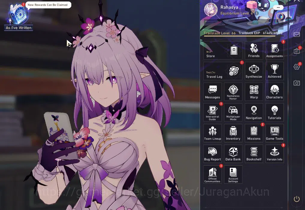 Honkai Star Rail Mid Game ASIA|TL 66|8 Limited Castorice+Sign,Hyacine,TheHer image 1