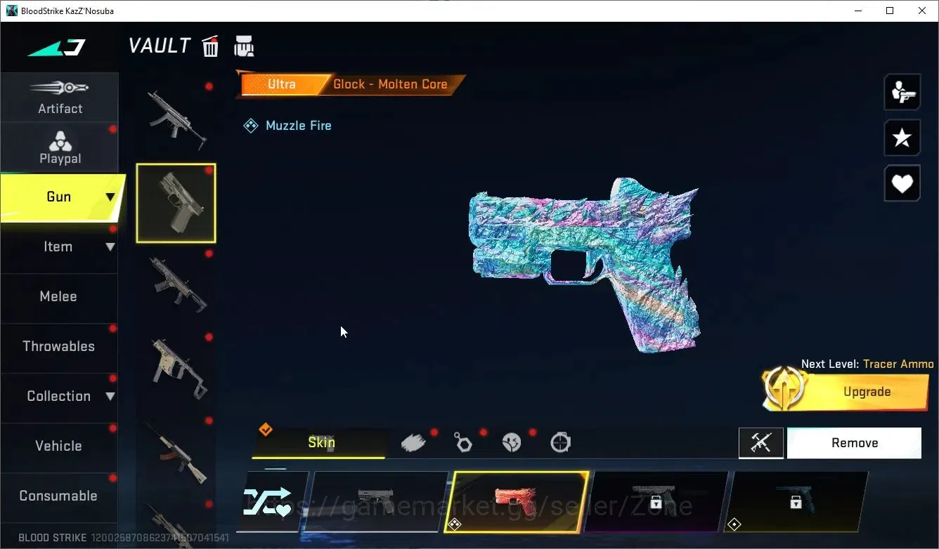 Blood Strike Accounts Collab Skin ASIA|3 ETERNAL[Bizon Lv2,AUG,DEagle]|2 ULTRA Melee[Talon Knife,Lightblade]|8 ULTRA|3 20