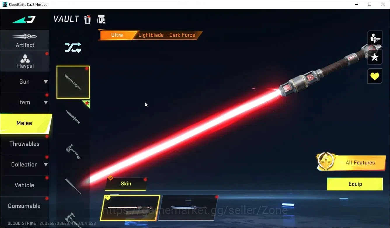 Blood Strike Accounts Collab Skin ASIA|3 ETERNAL[Bizon Lv2,AUG,DEagle]|2 ULTRA Melee[Talon Knife,Lightblade]|8 ULTRA|3 8