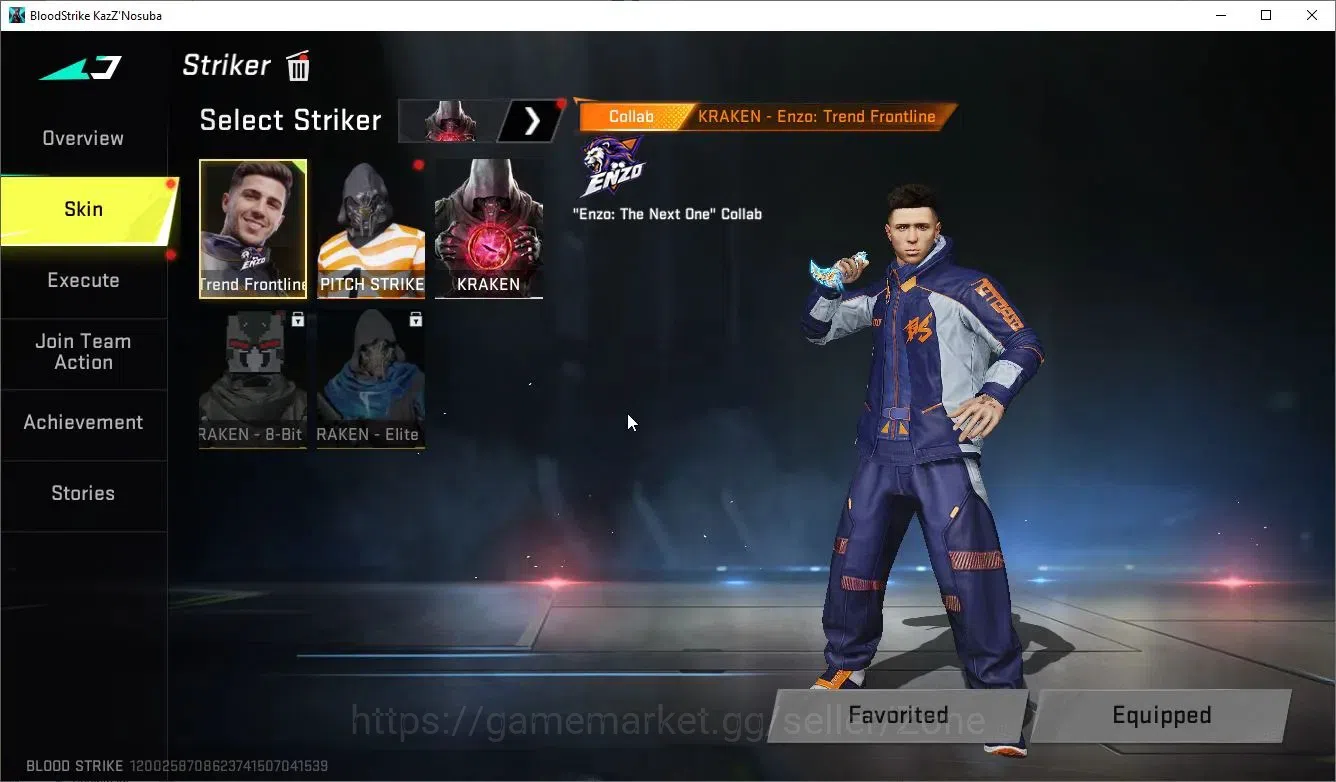 Blood Strike Accounts Collab Skin ASIA|3 ETERNAL[Bizon Lv2,AUG,DEagle]|2 ULTRA Melee[Talon Knife,Lightblade]|8 ULTRA|3 9
