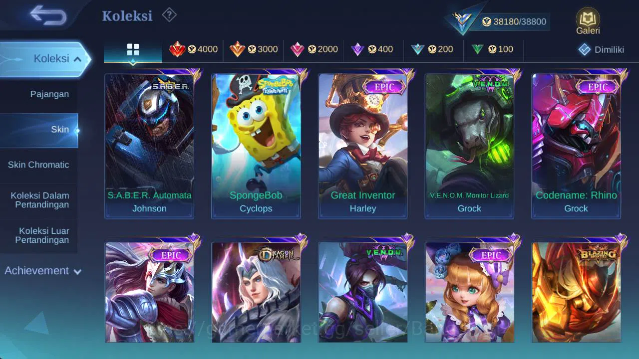 Mobile Legends: Bang Bang Accounts Global|exprt|skin 183,hero 109, LB lance, Saber fr image 11